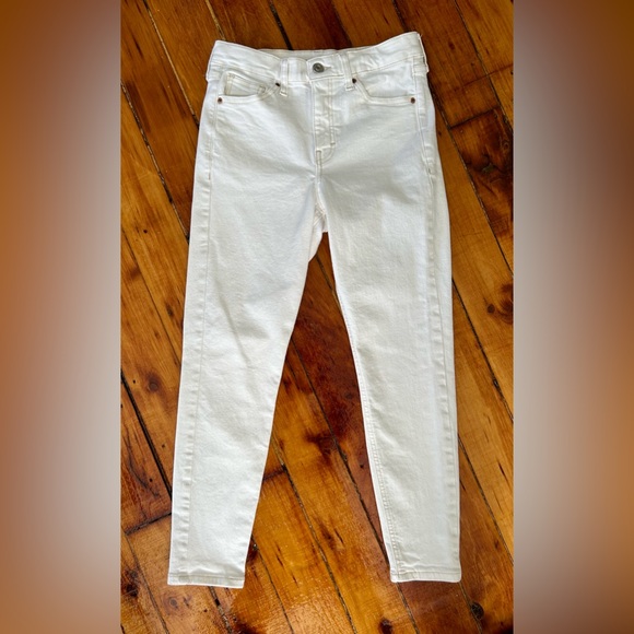 TOPSHOP_ Jaime High Waist Petite White Ankle Skinny Jeans 26 X 28 - Picture 2 of 11